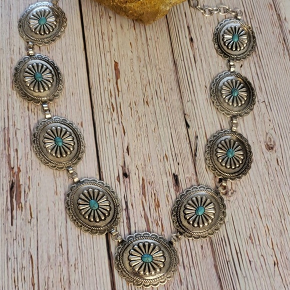 Silver Concho Necklace - Picture 3 of 4